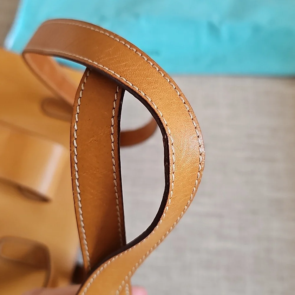 Tiffany & Co. Leather Shoulder Bag, Camel Brown - Picture 12 of 14